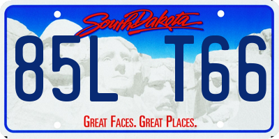 SD license plate 85LT66