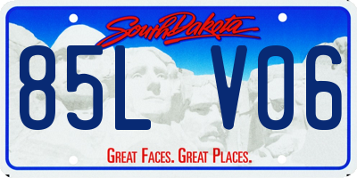 SD license plate 85LV06