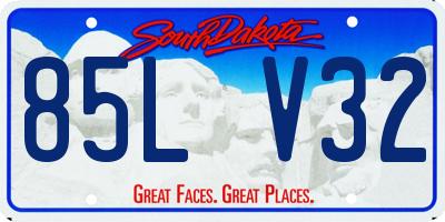 SD license plate 85LV32