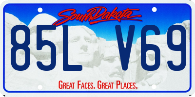 SD license plate 85LV69