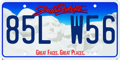 SD license plate 85LW56