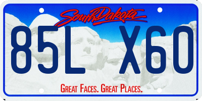 SD license plate 85LX60