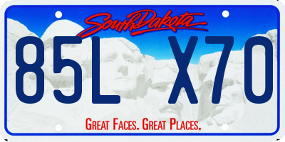 SD license plate 85LX70