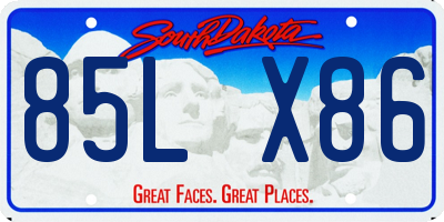 SD license plate 85LX86