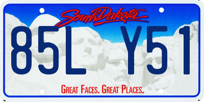 SD license plate 85LY51