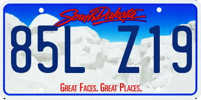 SD license plate 85LZ19