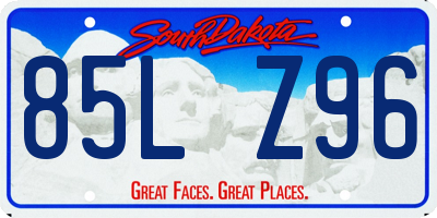 SD license plate 85LZ96
