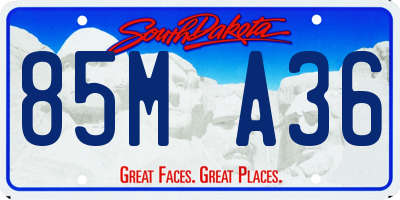 SD license plate 85MA36