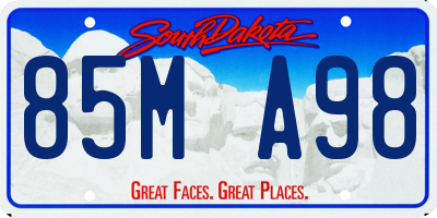 SD license plate 85MA98