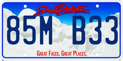 SD license plate 85MB33