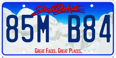 SD license plate 85MB84