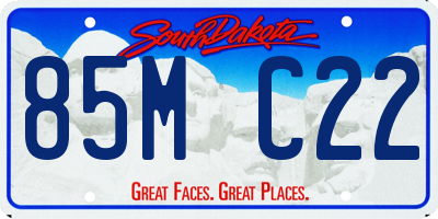 SD license plate 85MC22