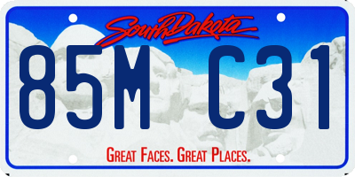 SD license plate 85MC31