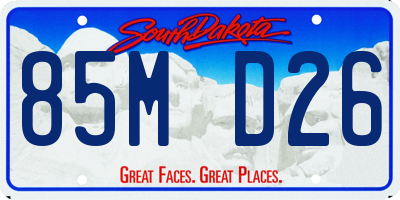 SD license plate 85MD26