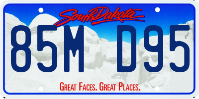 SD license plate 85MD95