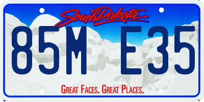 SD license plate 85ME35