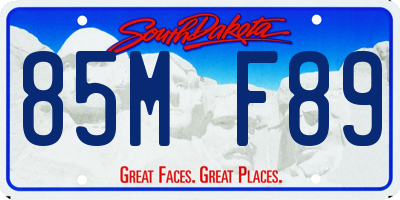 SD license plate 85MF89