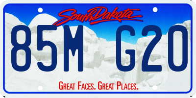 SD license plate 85MG20