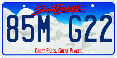 SD license plate 85MG22