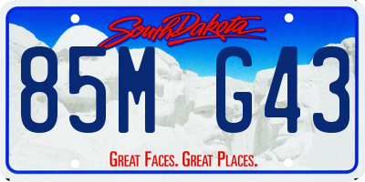SD license plate 85MG43