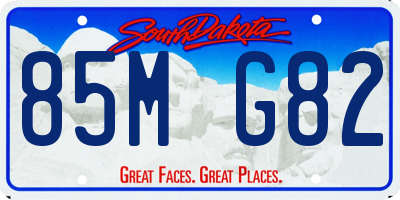 SD license plate 85MG82