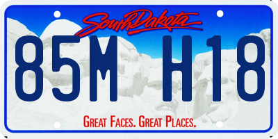 SD license plate 85MH18