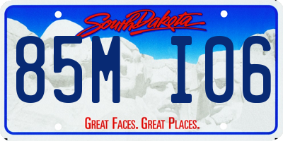 SD license plate 85MI06