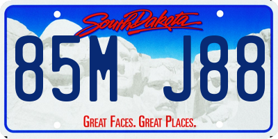SD license plate 85MJ88