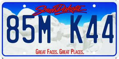 SD license plate 85MK44