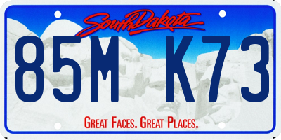 SD license plate 85MK73