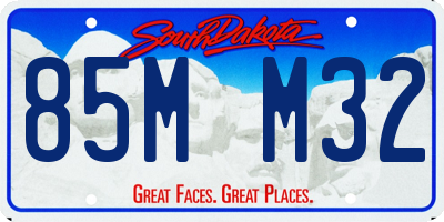 SD license plate 85MM32