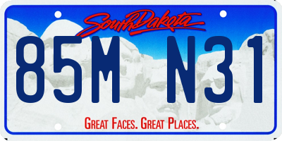 SD license plate 85MN31