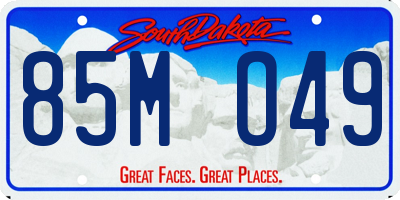 SD license plate 85MO49