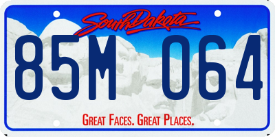 SD license plate 85MO64