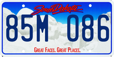 SD license plate 85MO86