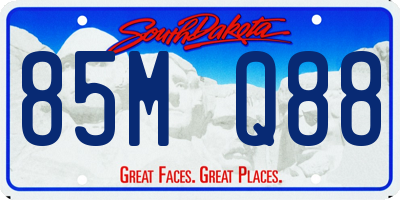 SD license plate 85MQ88