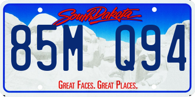 SD license plate 85MQ94