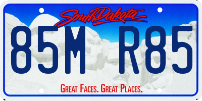 SD license plate 85MR85