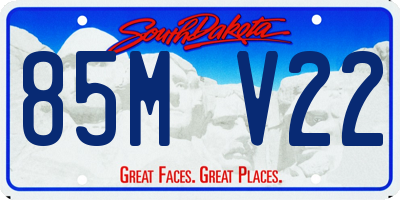 SD license plate 85MV22