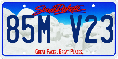 SD license plate 85MV23