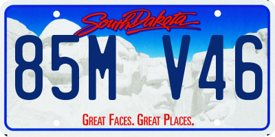SD license plate 85MV46
