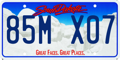 SD license plate 85MX07