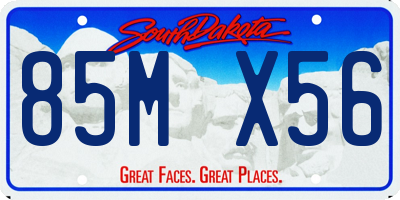SD license plate 85MX56