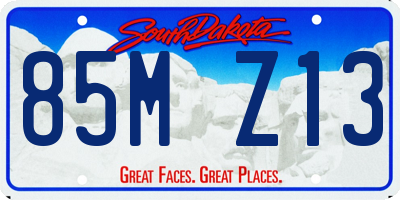SD license plate 85MZ13