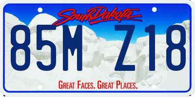 SD license plate 85MZ18