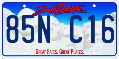 SD license plate 85NC16