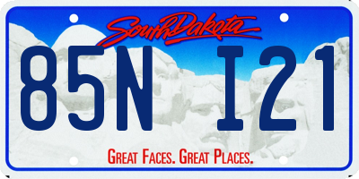 SD license plate 85NI21