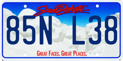 SD license plate 85NL38