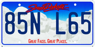 SD license plate 85NL65