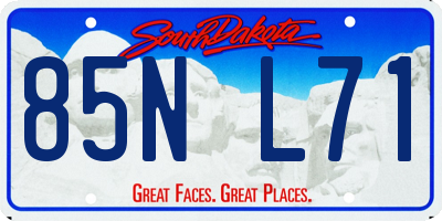 SD license plate 85NL71